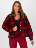 Cămașă damă bordo cu model în carouri