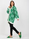 Cardigan damă alb-verde RUE PARIS