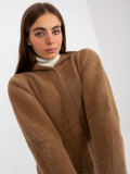 Palton din lână de alpaca Carolyn, maro deschis