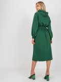 Rochie sport verde închis cu glugă