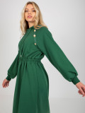 Rochie sport verde închis cu glugă