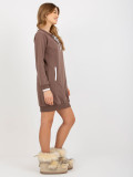 Rochie mini din bumbac cu șnur