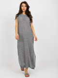 Rochie maxi gri din tricot