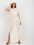 Rochie maxi oversize ecru