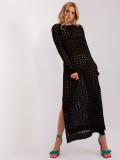 Rochie maxi de plajă neagră cu fante