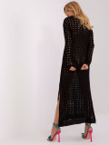 Rochie maxi de plajă neagră cu fante