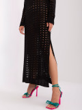 Rochie maxi de plajă neagră cu fante