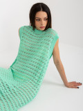Rochie maxi tricotată în culoare mentă