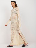Rochie de vară bej deschis din tricot