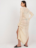 Rochie de vară bej deschis din tricot