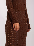 Rochie maxi tricotată maro închis