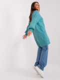 Rochie tricotată oversize turcoaz