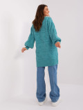 Rochie tricotată oversize turcoaz