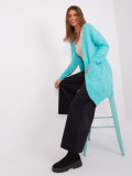 Cardigan mint cu model fără închidere