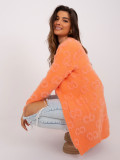 Cardigan portocalie cu buzunare