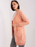 Cardigan roz cu buzunare