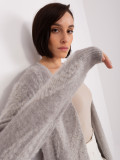 Cardigan moale gri cu model