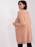 Cardigan în culoare piersică cu buzunare