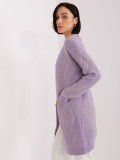 Cardigan damă lila deschis cu model
