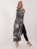 Cardigan elegant în gri închis