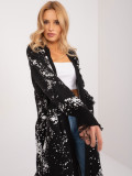 Cardigan negru elegant cu mâneci lungi