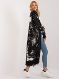 Cardigan negru elegant cu mâneci lungi