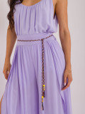 Pantaloni largi stilati în violet deschis