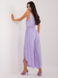 Pantaloni largi stilati în violet deschis