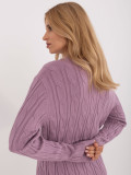 Pulover violet cu mâneci lungi