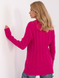 Pulover fucsia cu mâneci lungi