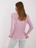 Pulover elegant violet cu guler