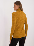 Pulover galben elegant cu guler