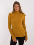 Pulover galben elegant cu guler
