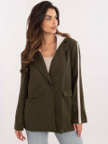 Sacou khaki elegant cu glugă