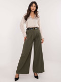 Pantaloni palazzo eleganți în khaki