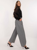 Pantaloni palazzo eleganți în gri închis