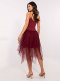 Compleu elegant în culoare bordo