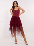 Compleu elegant în culoare bordo