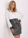 Rochie elegantă ecru de cocktail