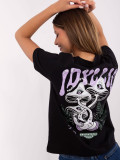 Tricou stilat grafit cu imprimeu
