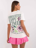 Tricou alb cu inscripție