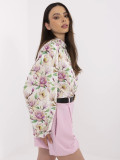 Cămașă albă elegantă cu model floral