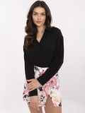 Cămașă elegantă neagră cu mâneci lungi