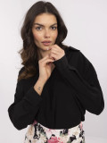 Cămașă elegantă neagră cu mâneci lungi