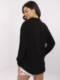 Cămașă elegantă neagră cu mâneci lungi