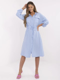 Rochie de vară cămașă în albastru deschis