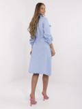 Rochie de vară cămașă în albastru deschis
