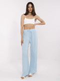 Pantaloni albaștri stilati