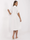Rochie elegantă evazată în ecru