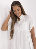 Rochie elegantă evazată în ecru